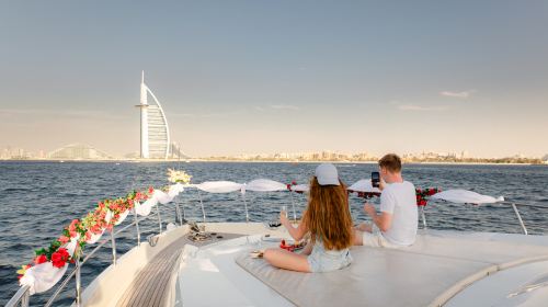 Dubai Luxury Yacht 2/3 Hours Shared Tour with BBQ & Soft Drinks-Sunset/Party/Jet Ski Optional Transport Passes 7