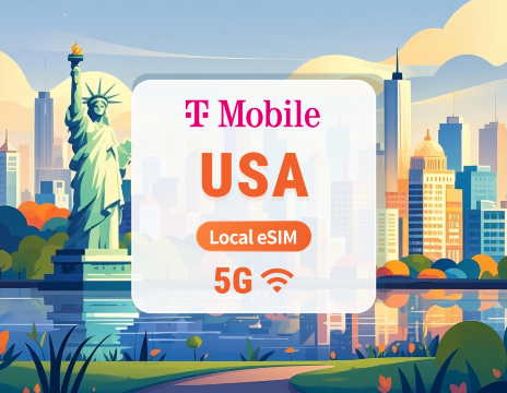 USA T-Mobile 5G eSIM | Local IP with Low Latency | Covers Puerto Rico | Full AI & TikTok Access | 15