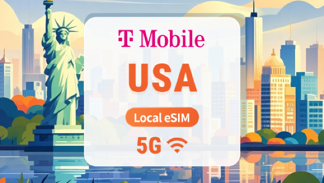 EE. UU. T-Mobile 5G eSIM | IP local con baja latencia | Cobertura en Puerto Rico | Acceso completo a IA y TikTok | 15/30/60 días | QR instantáneo