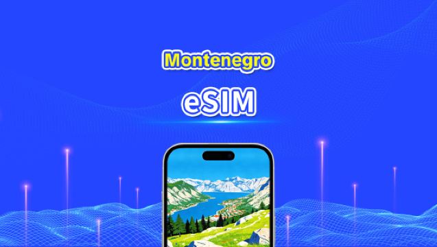 eSIM Montenegro | Dados de alta velocidade | 5G/4G | Pacote diário/de dados | 24 horas | 1-30 dias | Código QR