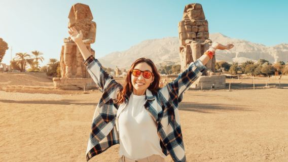 Halbtägige Tour zu den Memnon-Kolossen mit Besuch des Hatschepsut-Tempels