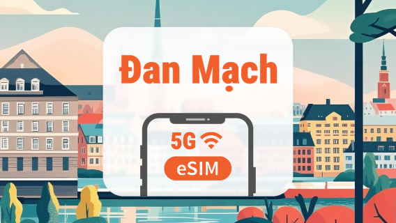 eSIM 5G Đan Mạch | 2 mạng • All AI & TikTok | 1–30 ngày | QR Code