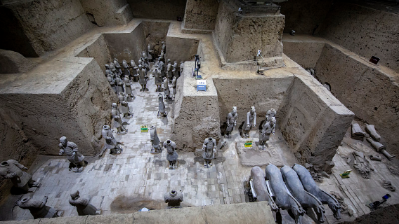 Xi'an Emperor Qinshihuang's Mausoleum Site Museum + city wall 1-day tour with buffet lunch|English join-in tour + pick-up &