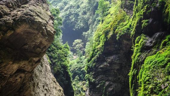 Tour privado en Chongqing - Tres Puentes Naturales del Tiankeng de Wulong, Garganta de Agua, grupos reducidos en chino e inglés con recogida en el hotel