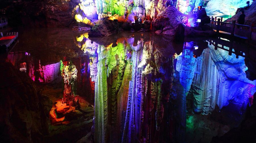 桂林陽朔灕江風景名勝區銀子岩1日遊興坪漁村遊船三星船灕江竹筏可選