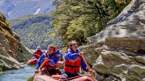 Funyak speedboating and Canoe Experience on the Dart River in Glenorchy, Queenstown, New Zealand