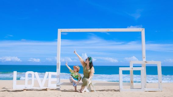 Sesi fotografi pelancongan di Pulau Daidai dan fotografi keluarga profesional di Teluk Qingshui dengan jurugambar berpengalaman di Lingshui, Hainan