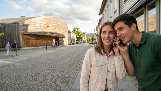 Lillehammer: Tour de audio: Ecos de patrimonio de iglesias de madera al estadio