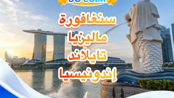 شريحة eSIM بتقنية الجيل الخامس لسنغافورة/ماليزيا/تايلاند/إندونيسيا (جنوب شرق آسيا) | دعم متعدد الشبكات، يدعم التطبيقات الشائعة | 500 ميجابايت/يوم - 50 جيجابايت إجمالي | فوترة على مدار 24 ساعة | رمز الاستجابة السريعة