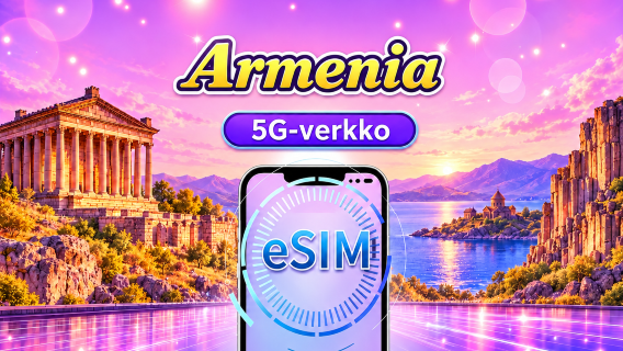 Armenia | 5G eSIM | Tukee TikTok ja chat GPT | Päiväpaketti/datapaketti | 24 tunnin laskutus | 1–30 päivää | QR-koodi