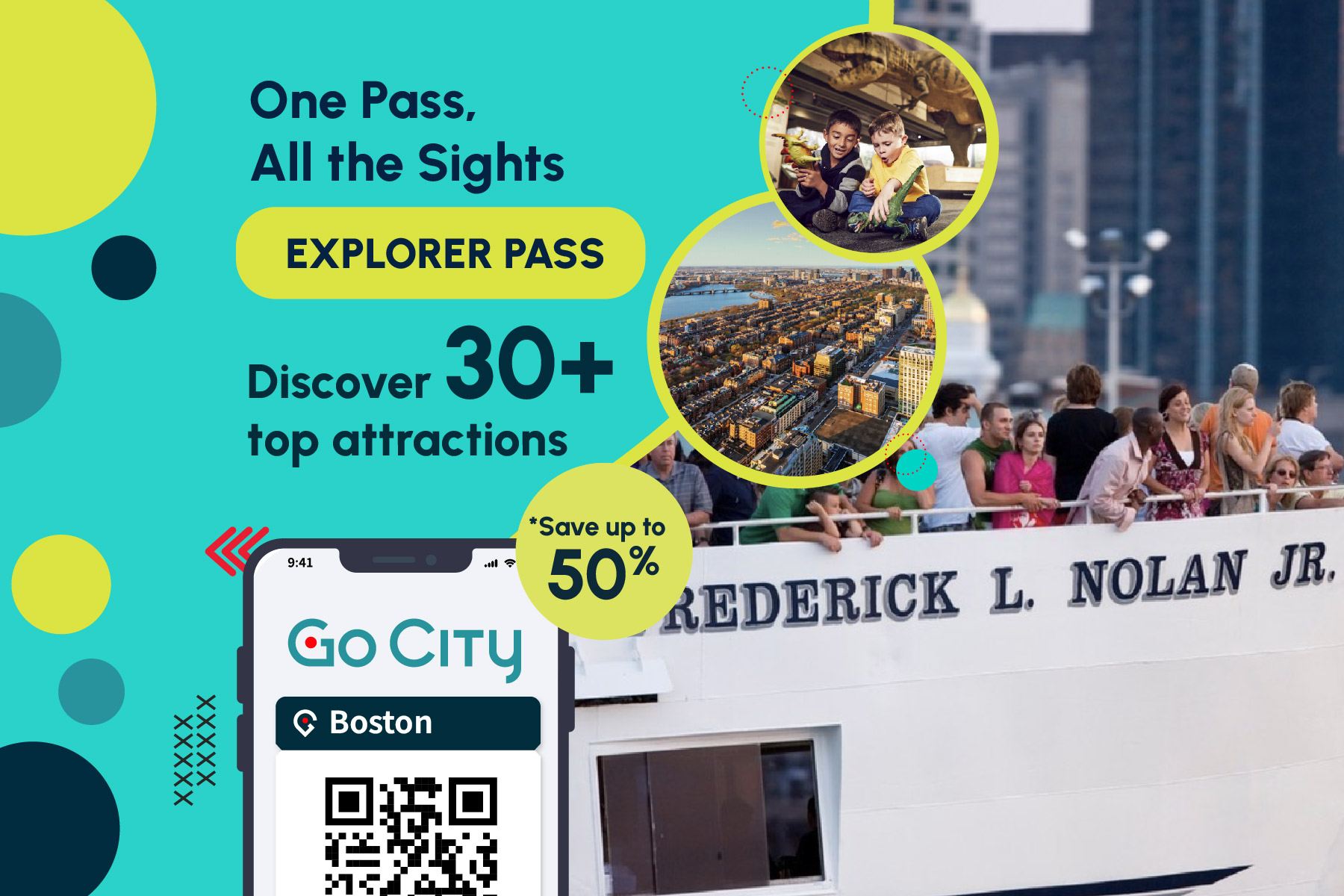 Go City ボストン自選パス【公式運営/30以上の人気観光スポット/ボストン美術館/フリーダム トレイル】|ボストンエクスプローラーパス