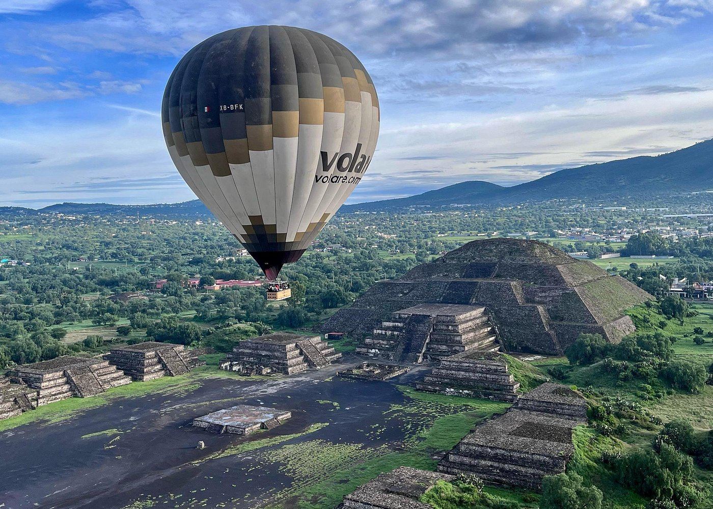 Expérience en montgolfière aux pyramides de Teotihuacán (départ de Volare)
