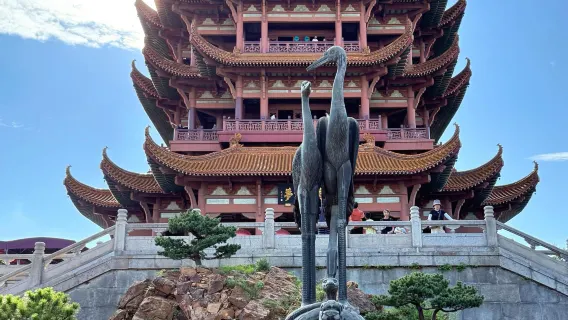 Excursión de un día al Museo Provincial de Hubei en Wuhan, el Pabellón Qingchuan, el Templo Guiyuan y la Torre de la Grulla Amarilla con servicio en chino e inglés