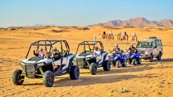 Safari mattutino in quad, sand buggy e jeep 4x4 con giro in cammello a Hurghada