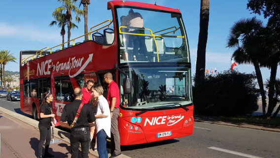 Nice: 1-day or 2-day hop-on hop-off bus tour