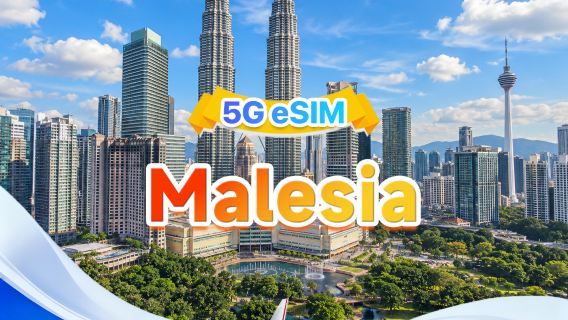 Malesia 5G eSIM | Neliverkko · Tuki ChatGPT & Google Maps | 500MB/päivä - yhteensä 30GB | 1-30 päivää | 24 tunnin laskutus |QR-koodi