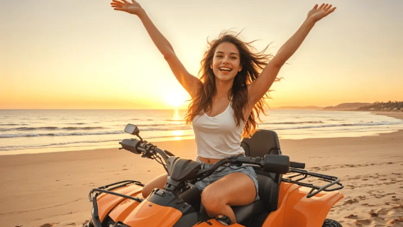 Egypt Hurghada departure Red sea quad bike desert riding tour optional pick-up