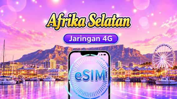 Afrika Selatan | 5G/4G eSIM | Paket Harian/Paket Data | Billing Hari Kalender | 1 - 30 hari | Kode QR
