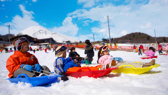 Фудзияма, Япония: курс для начинающих по катанию на лыжах Yeti (две лыжи) с выездом из Токио (группа от 6 человек)