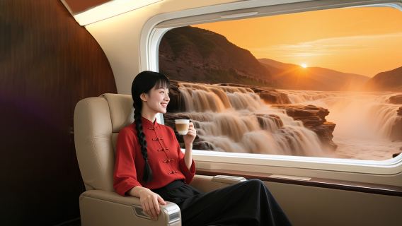 陝西壺口一日遊【全新頭等艙·贈延安火車車站接人·可選8人小團】