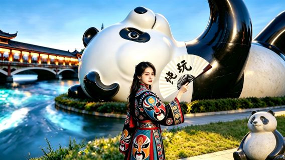 Salida después de despertar ● Excursión de un día a Dujiangyan ◈ Pura diversión + espectáculo de ópera de Sichuan de regalo con entrada incluida · Opción de Lágrimas Azules