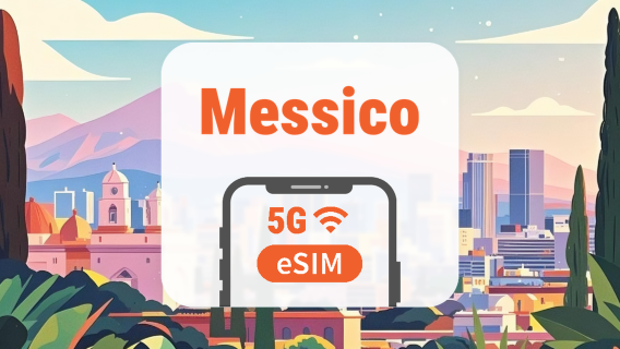 Messico 5G eSIM | Doppia Rete • AI & TikTok | 1–30 Giorni | Codice QR