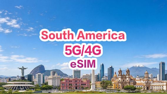 [Подходит для использования в различных регионах Южной Америки] 5G/4G | eSIM-карта для передачи данных