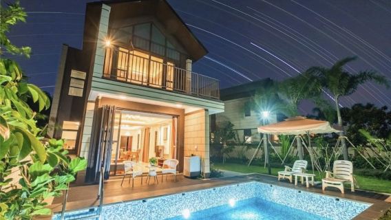 龍門惠州龍門南崑山溫泉大觀園·過夜露營【養生谷4房溫泉營地「烤肉+唱K」團建轟趴館】