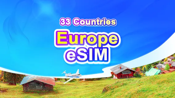 eSIM 4G/5G Europa | Paquete diario/Paquete de datos | 1-30 días | Facturación por 24 horas | Código QR