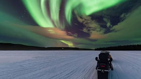Northern Lights Hunt with Snowmobiles