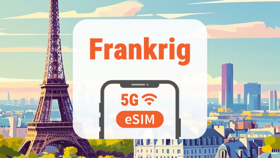 Frankrig 5G eSIM | Dobbelt netværk • Alle AI & TikTok | 1–30 dage | QR-kode