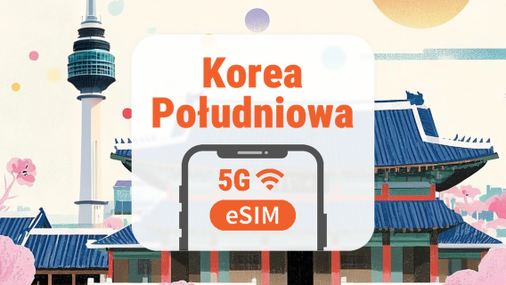 Korea Południowa 5G eSIM | Podwójna sieć • Wszystkie AI & TikTok | 1–30 dni | Kod QR