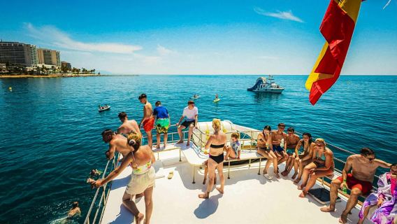 Boat cruise: XXL slides, snorkeling, activities, lunch, and pick-up