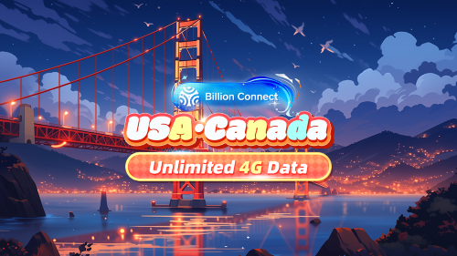 미국/캐나다 SIM 카드 | 4G 데이터 무제한 (한국 수령)