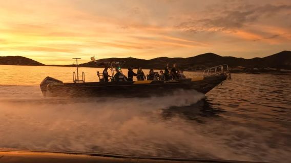 Coucher de soleil à Cala d'Orzu, cacao et plongée en apnée