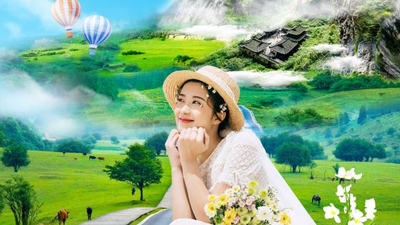 9 Uhr Unterricht|Tagesausflug zu den drei natürlichen Brücken von Wulong und zum Fairy Mountain Forest Park (8-Personen-Gruppe)