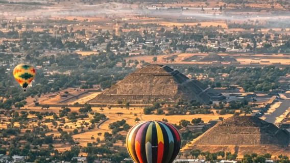 Mexico City, Mexico - Piramid Matahari & Bulan - Belon Udara Panas di Bandar Purba Teotihuacan - Sewaan Peribadi Menjelajah