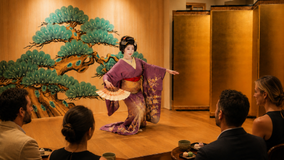 Japanese cultural experience hall: rakugo, Japanese dance, and shamisen workshop experience