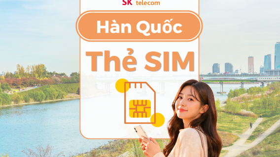 Thẻ SIM SKT Hàn Quốc chính hãng | Dữ liệu tốc độ cao 5G/4G | Số điện thoại 010 | Tương thích ChatGPT | Nhận hàng tại Hàn Quốc