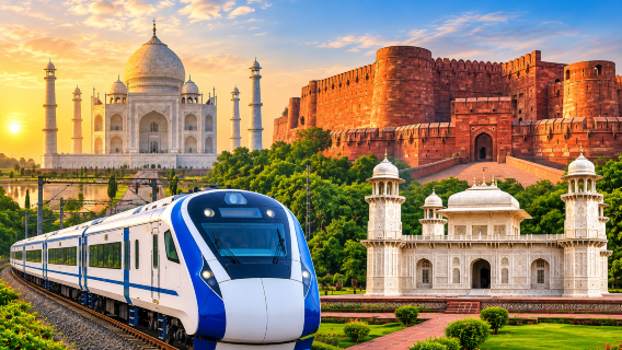 Delhi–Agra Round Trip by Gatimaan Train: Taj Mahal, Agra Fort & Baby Taj All-Inclusive