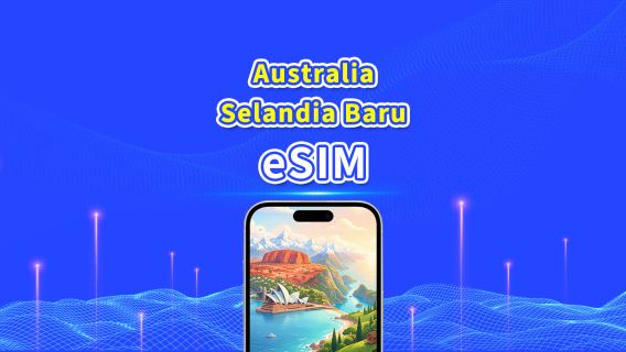 Australia/Selandia Baru 5G eSIM | Paket Harian/Paket Data | Penagihan 24 Jam | 1–30 Hari | Kode QR