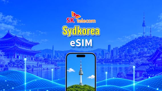 SKT eSIM (Korea) | Understøtter AI og TikTok | Daglig pakke/datapakke | 24-timers fakturering | 1-90 dage | QR-kode