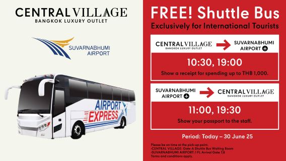 Central Village Outlet Bangkok Shuttle Bus Ticket