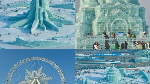哈爾濱冰雪大世界+中央大街+索菲亞大教堂+極地公園包車一日遊