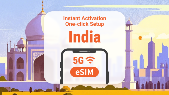 eSIM 5G India | Multi-rete | 1–30 giorni | QR istantaneo