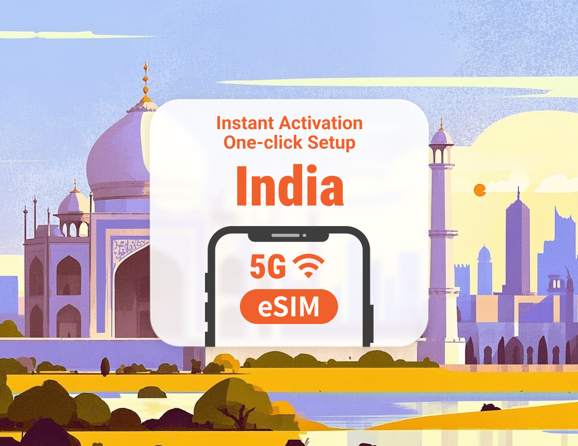 India 5G eSIM | Dual Network Coverage | Supports ChatGPT & TikTok | 1–30 Days | Instant QR