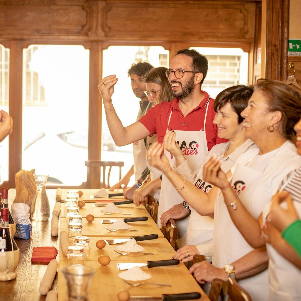 フィレンツェ：少人数制クッキングクラス＋ワイン飲み放題＋市場見学（任意）
