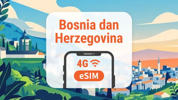 Bosnia and Herzegovina eSIM | Mendukung ChatGPT & TikTok | 1–30 Hari | Kode QR Instan