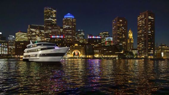 Odyssey luxury dinner cruise in Boston/Boston Harbor's historic landmarks/DJ entertainment/enjoy dinner
