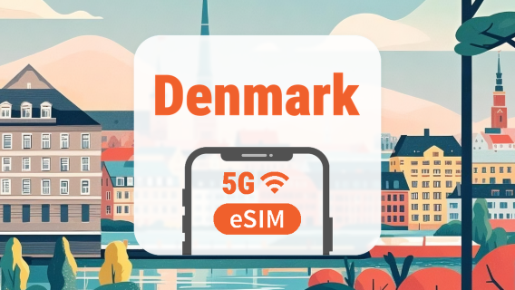 eSIM 5G Denmark | 2 Jaringan • All AI & TikTok | 1–30 Hari | QR Code
